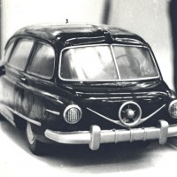 Вариант внешнего оформления НАМИ-013, масштабный пластилиновый макет, 1950 г.