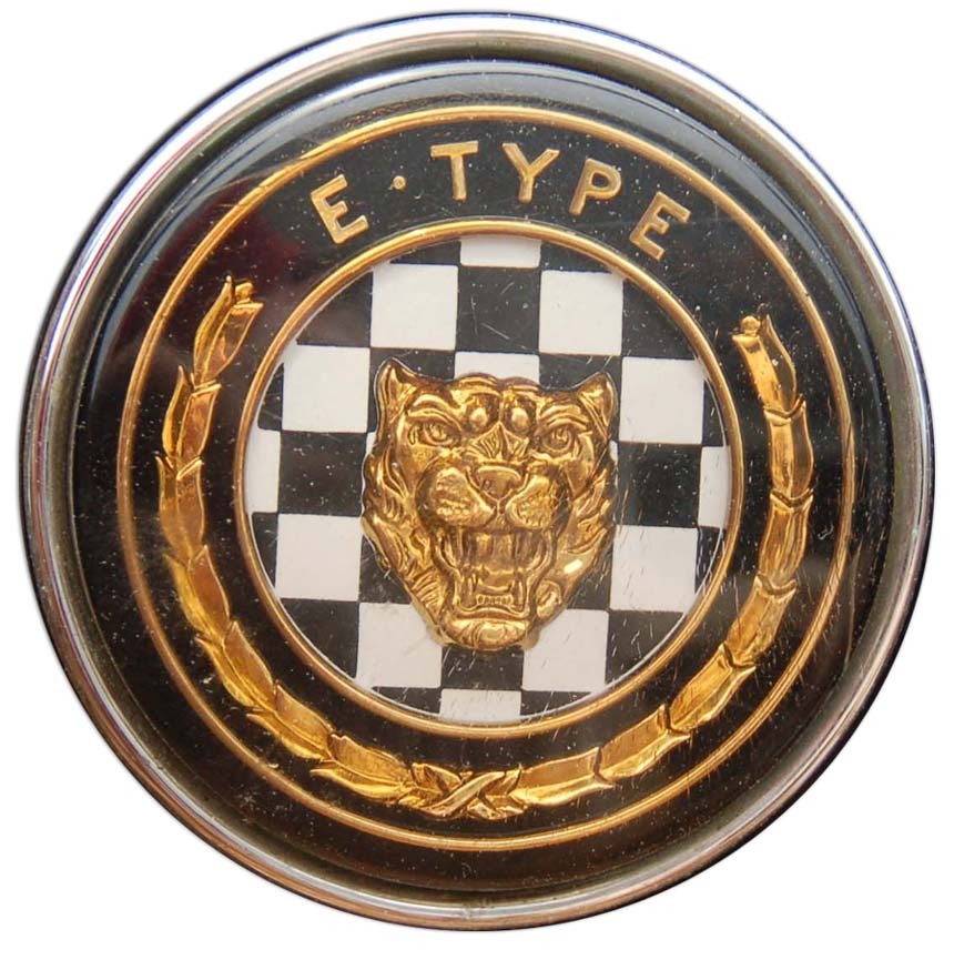 1963. Jaguar E-Type 4.2 Litre (UK) or Mark XK-E (USA) (1961-1974 steering wheel emblem)