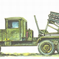 Реактивная установка БМ-8-36 на шасси ЗИС-6