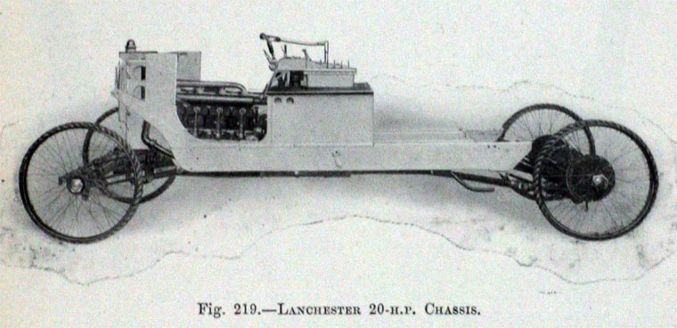 1906. Lanchester 20 H.P. Chassis