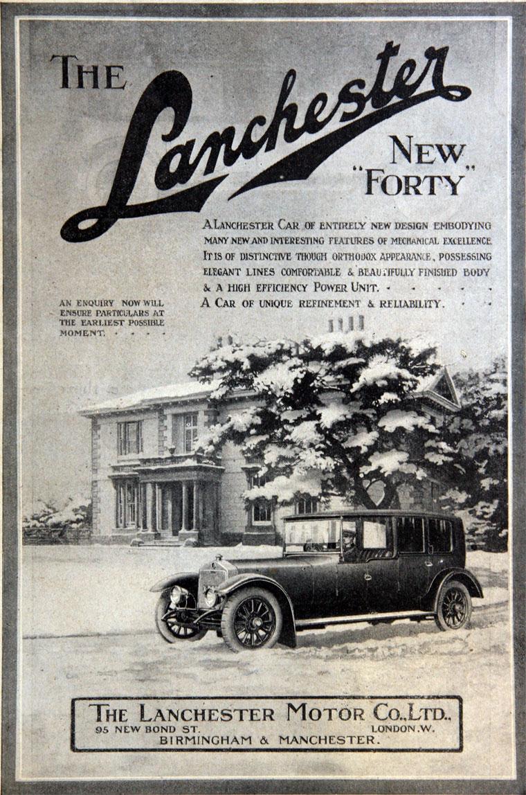 1920. Lanchester 40 H.P. 6-cylinder