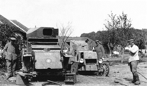 1914-1915. Lanchester Armoured Car (19B38 HP)