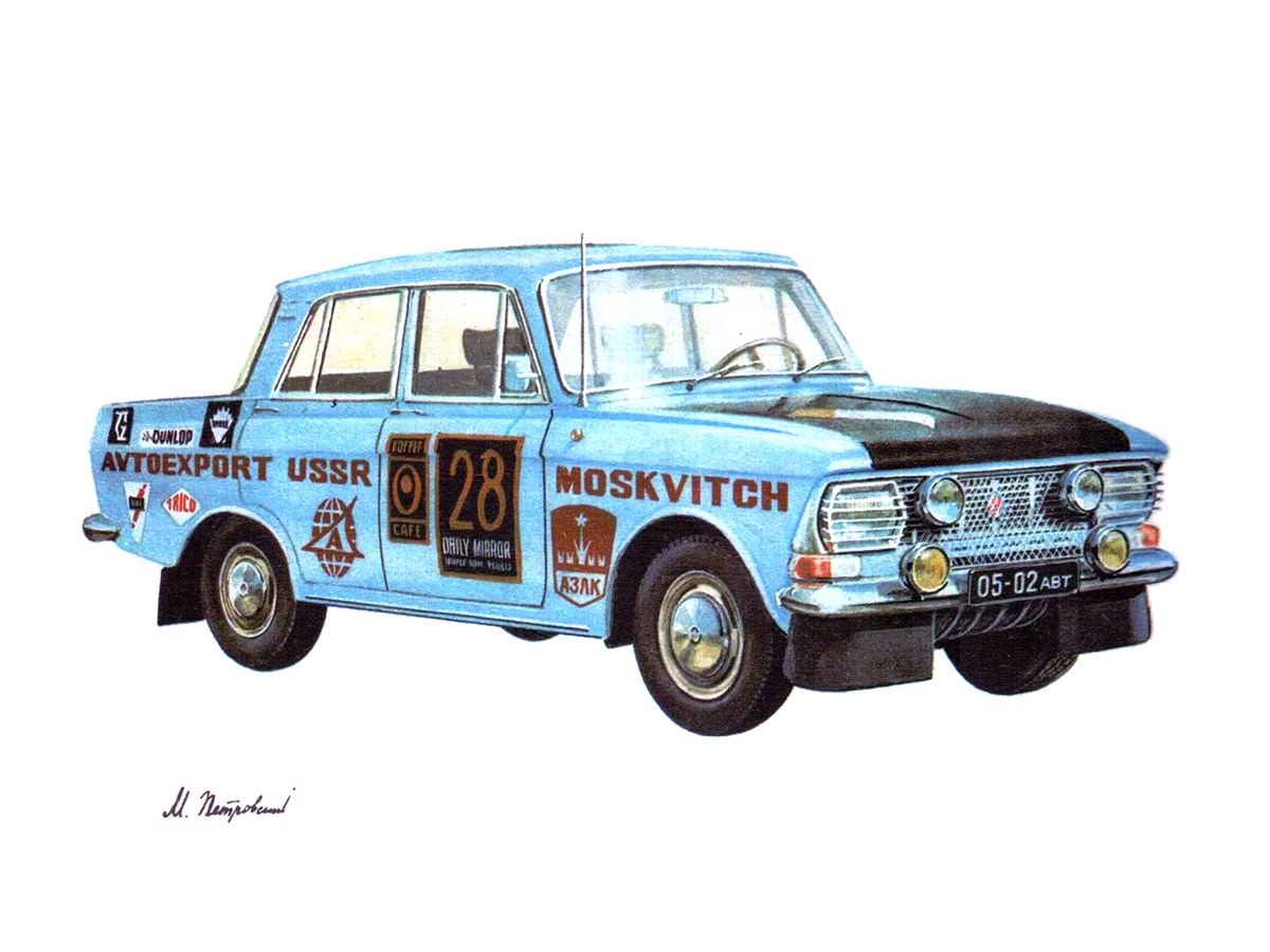 1970. Moskvich-412IE Ralli London-Mexiko