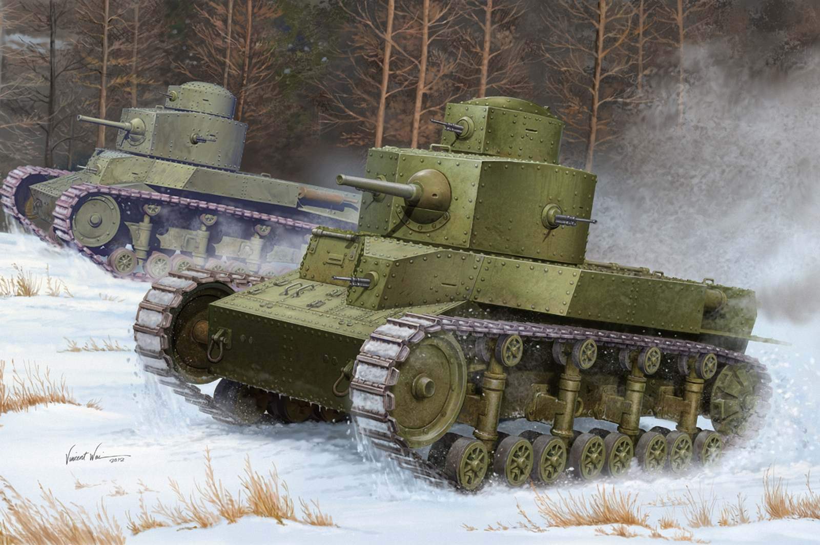 1930. Т-24 - средний двухбашенный танк 