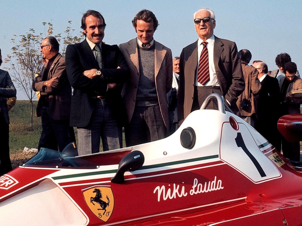 Ferrari 312 T2, Клей Регаццони, Ники Лауда, Энцо Феррари
