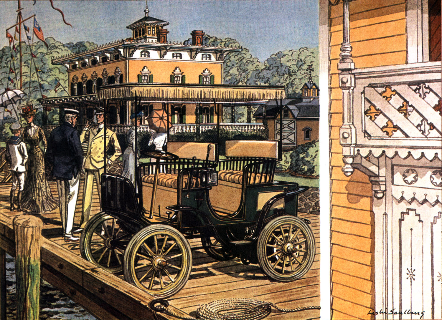 1900 Columbia Electric - Illustrated by Leslie Saalburg