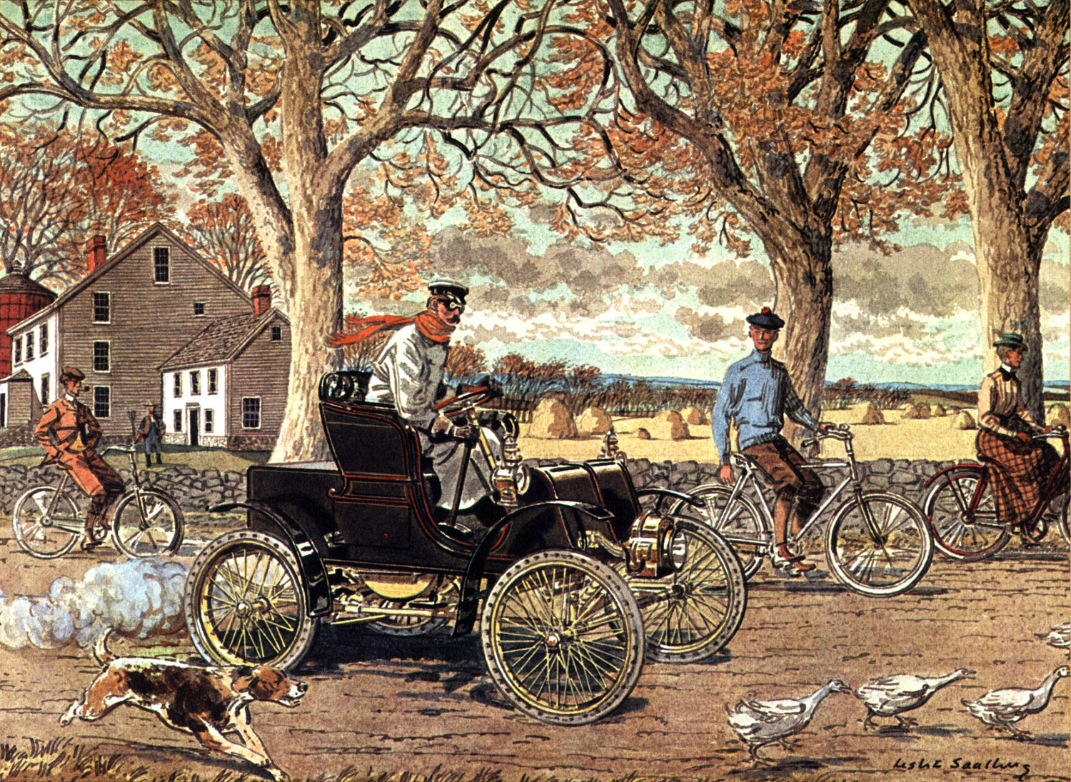 1901 Packard - Illustrated by Leslie Saalburg