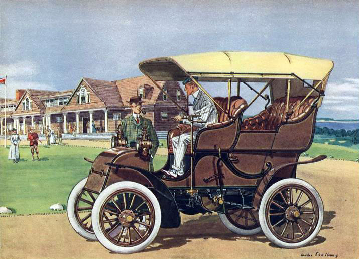 1904 Knox 2 cyl., 16 H.P. Surrey - Illustrated by Leslie Saalburg