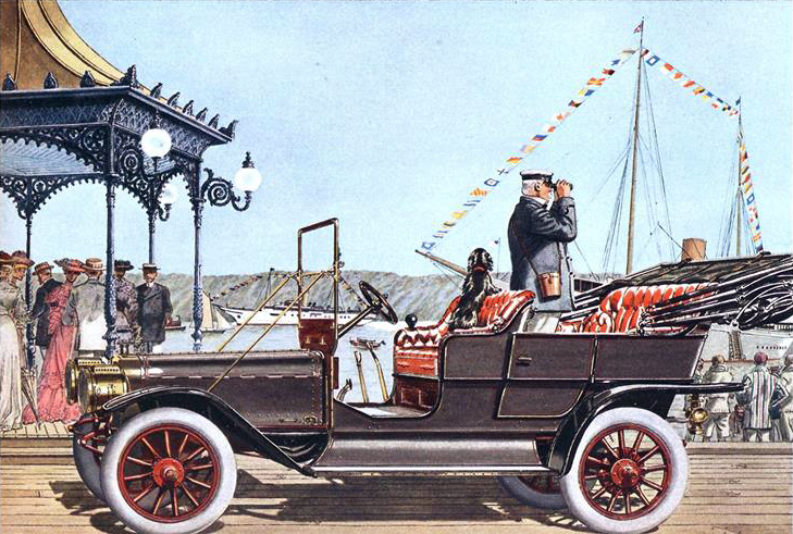 1905 Ford Model K 6 cyl., 40 H.P. Touring Car - Illustrated by Leslie Saalburg