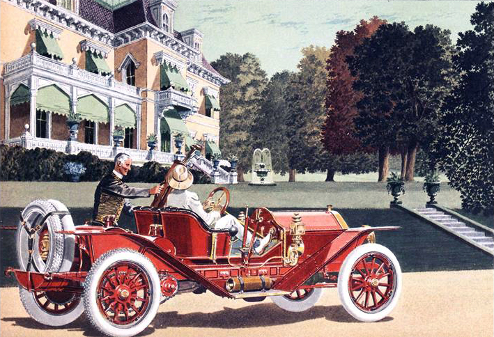 1910 Simplex 4 cyl., 50 H.P. Speed Car - Illustrated by Leslie Saalburg