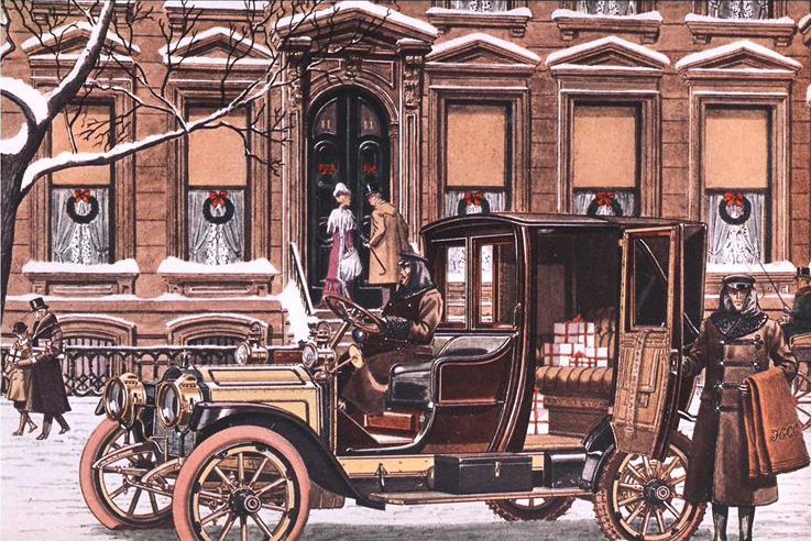 1912 Packard 4 cyl., 18 H.P. Landaulet - Illustrated by Leslie Saalburg