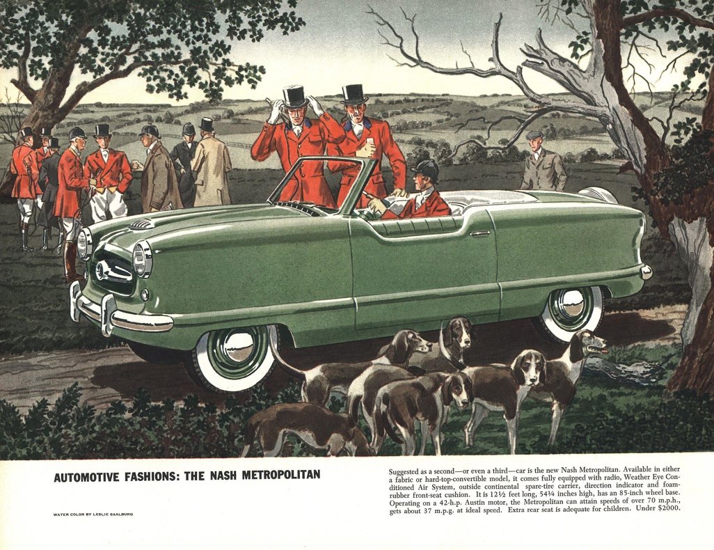 Nash Metropolitan - Illustrated By Leslie Saalburg