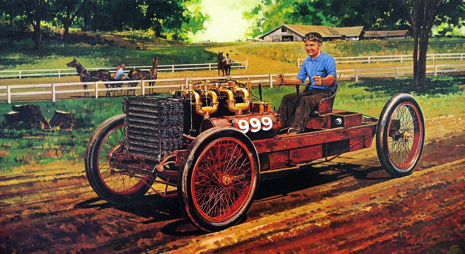 1902. 999 Racer. Illustrated by James B. Deneen