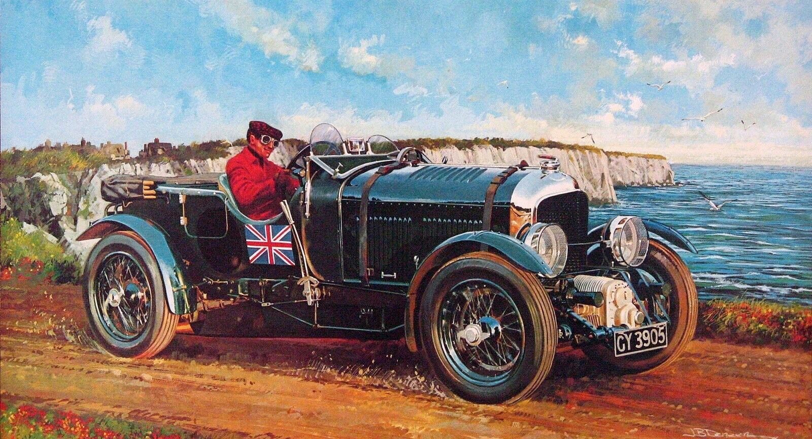 1930. Bentley Blower 4_5 Litre Supercharged. Illustrated by James B. Deneen