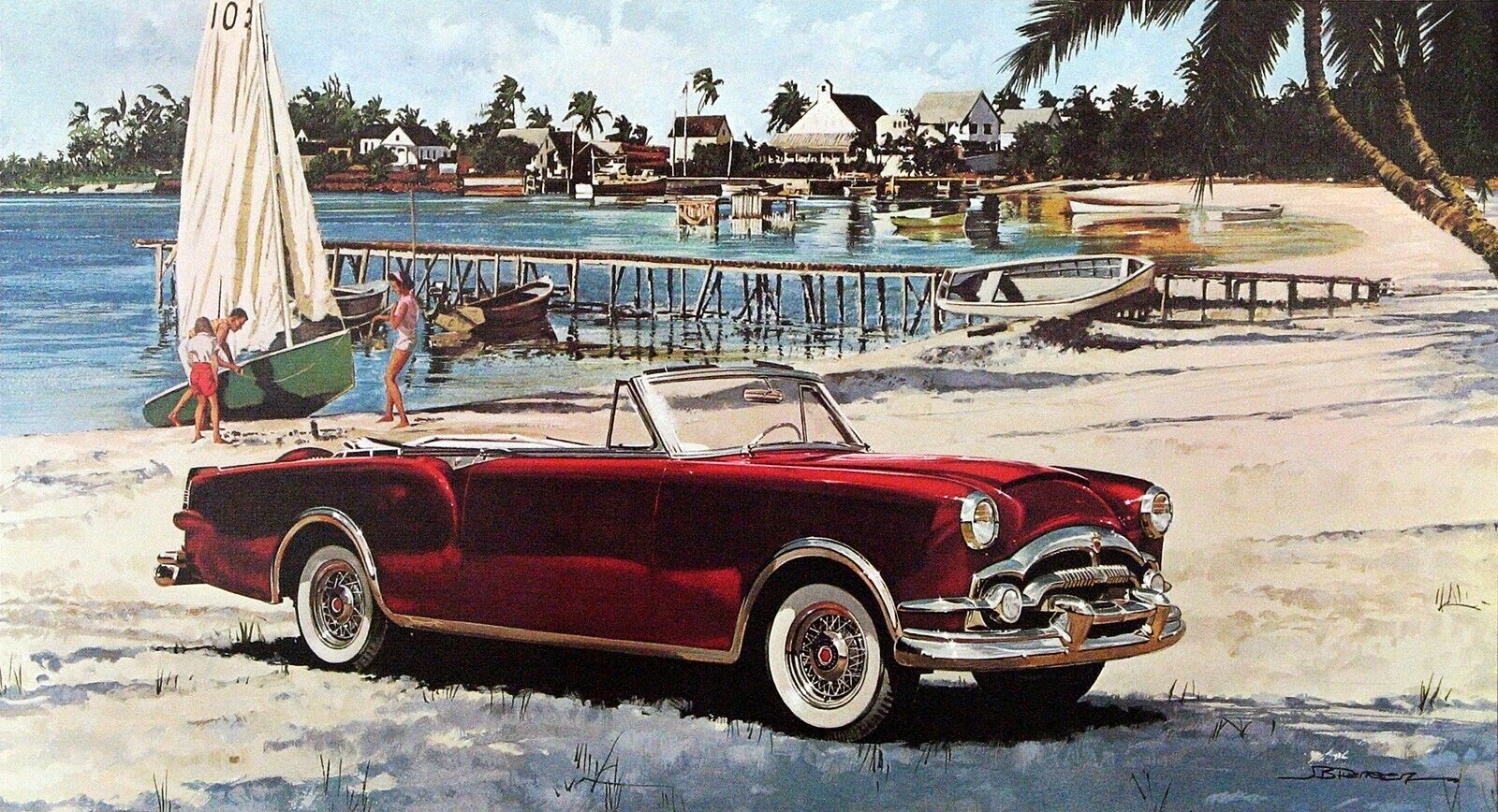 1953. Packard Caribbean. Illustrated by James B. Deneen