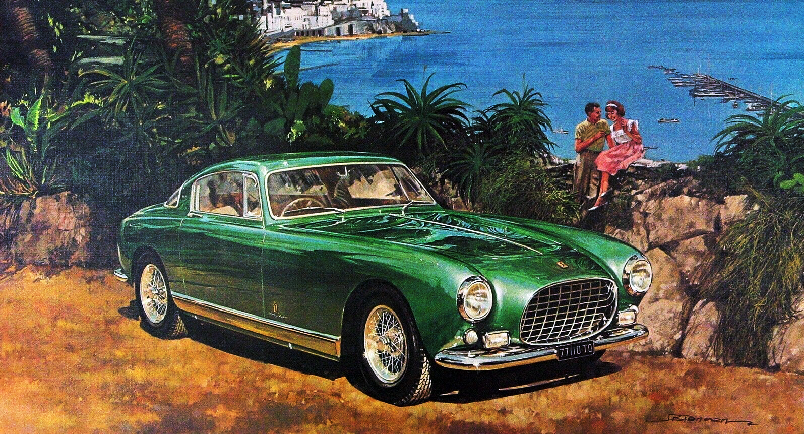 1954. Ferrari 250 Europa. Illustrated by James B. Deneen