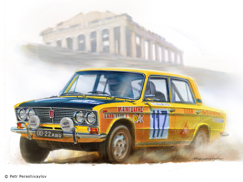Rally Acropolis '76. Графика для футболок Spezo Style