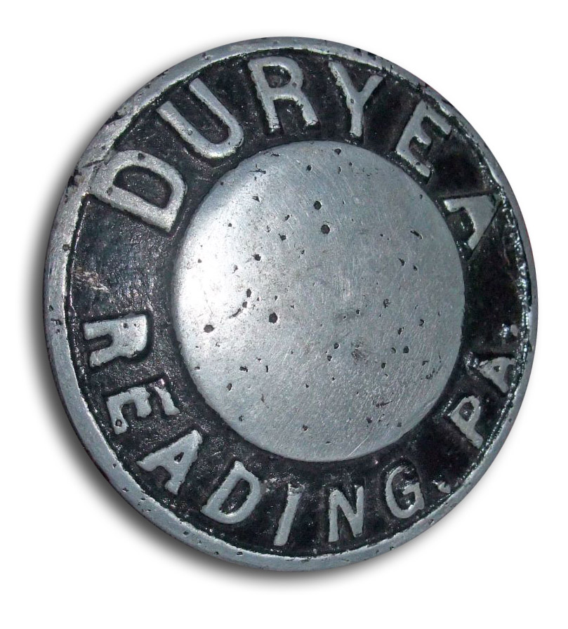 1901. Duryea Power Company (1901 wood wheel hubcap)