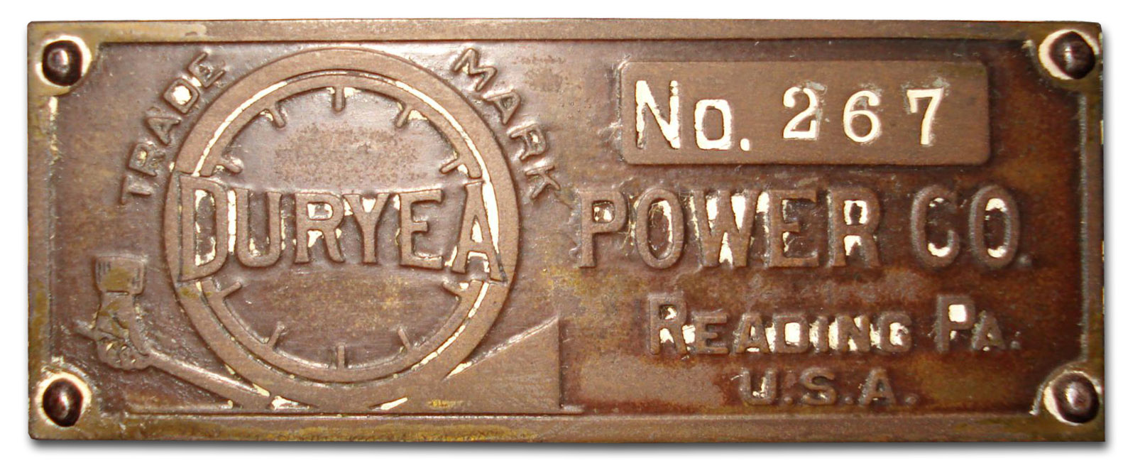 1904. Duryea Power Company (1904 serial plate)